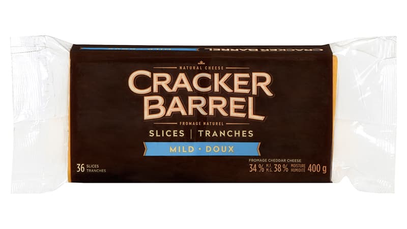 CRACKER BARREL MILD CHEDDAR CHEESE SLICE (11G)