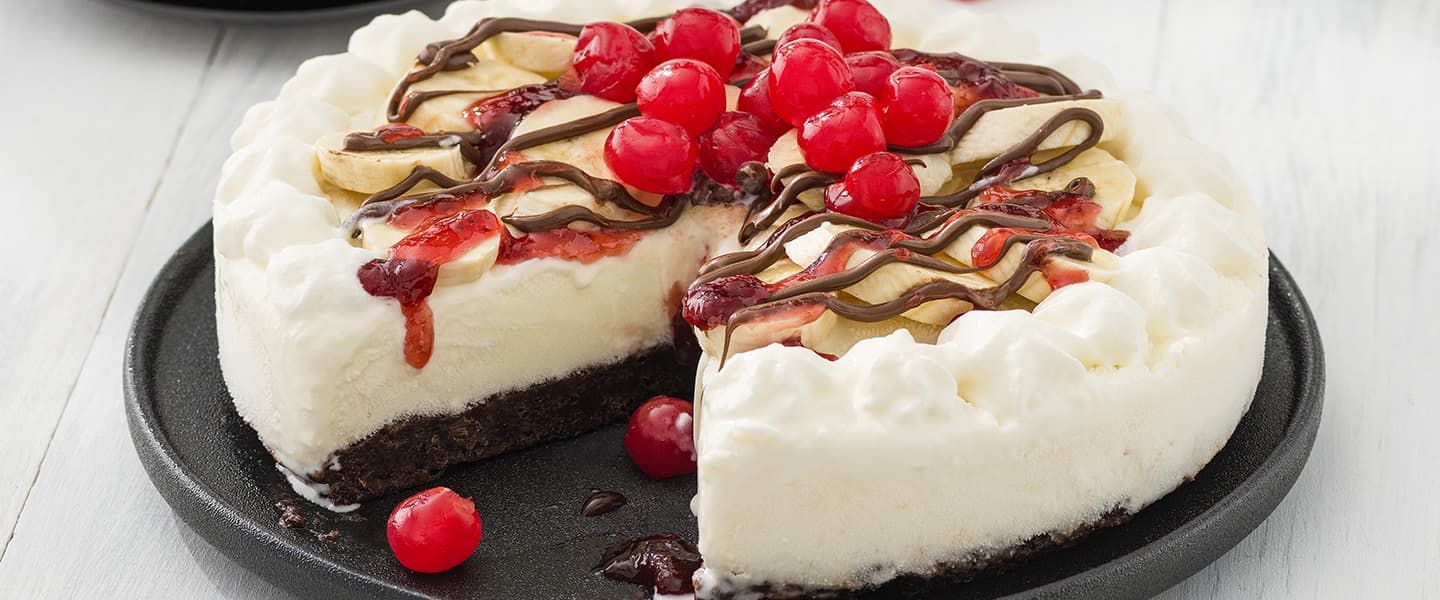 Banana Split Ice Cream Pizza